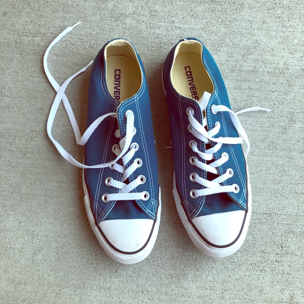 Converse blue shoes